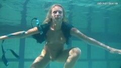 Submerged blonde Feher with big firm tits underwater Thumb