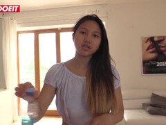 LETSDOEIT - Cute Thai has Pussy Fingering Solo Orgasm Thumb