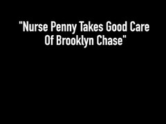 Red Nympho Nurse Penny Pax Finger & Tongue Fucks Hot Brooklyn Chase! Cured! Thumb