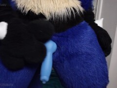 Lucario Filling up ANOTHER CONDOM, then Removes the Condom and Cums AGAIN! Thumb