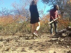 Sex Adventure: Sweet Teen Hard Fuck in the Forest Thumb