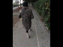 He followed me in the street and I let him cum on my boots in public park and filmed cumshot Thumb