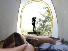 In a Camping, Sexy Latina wake´s me up with a blowjob, i fuck her and cum in her butt Thumb